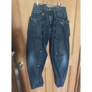 Michiko Koshino Jeans Vintage Japanese  Men's 32 Size Y Twisted Big Pockets